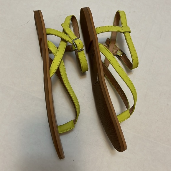 LUCKY BRAND BYLEE LIME LEATHER SANDALS SIZE 7 - Picture 6 of 11